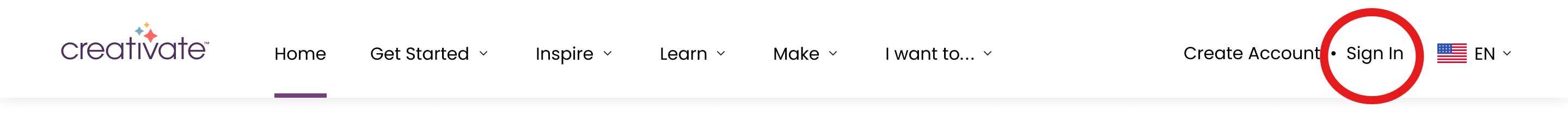 Creativate Main Navigation